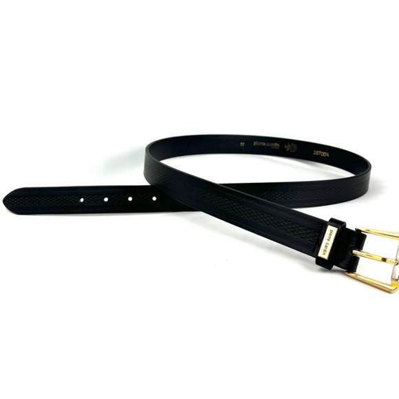 Vintage 1990’s ‘Pierre Cardin Paris’ Leather Belt with Two Toned Buckle - 42 L/L - Picture 8 of 9